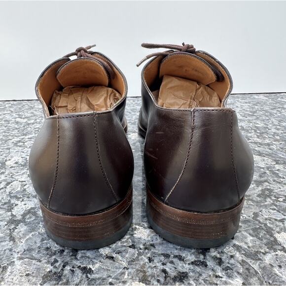 Gucci 206625 brown cap toe Mens leather dress shoes UK Size 8.5 D